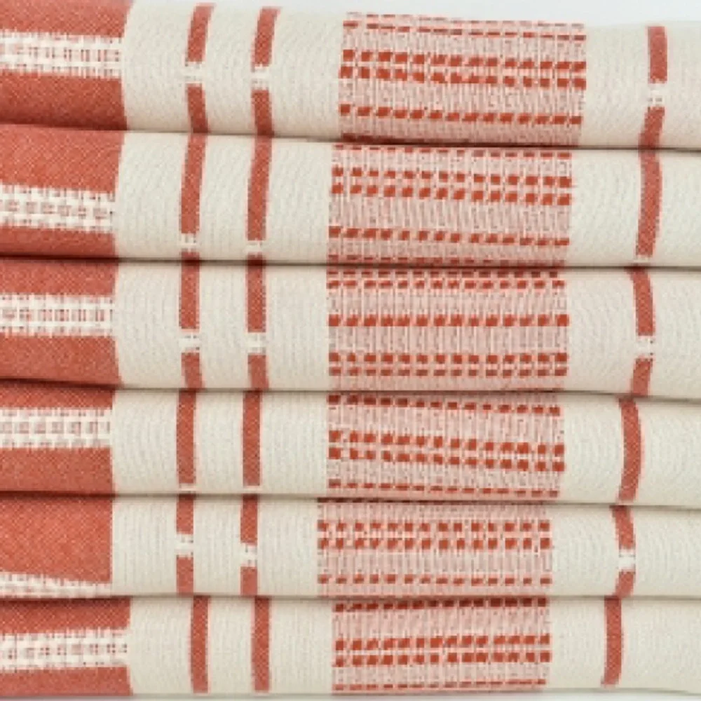 S X S W Desert Red Towel Blanket FLiPSiDE Threads Anthropologie Organic Cotton - Picture 4 of 13